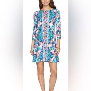 Lilly Pulitzer Ophelia Swing Colorful Patterned Seaside Ocean Dress Medium